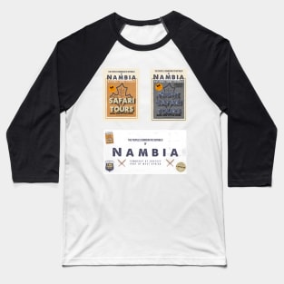 Vintage Nambian Travel Stickers - Set 3 Baseball T-Shirt